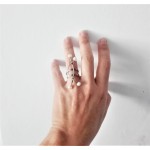 Εντυπωσιακό δαχτυλίδι ασημένιο με  μαργαριτάρια, Rinri-6